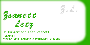 zsanett letz business card